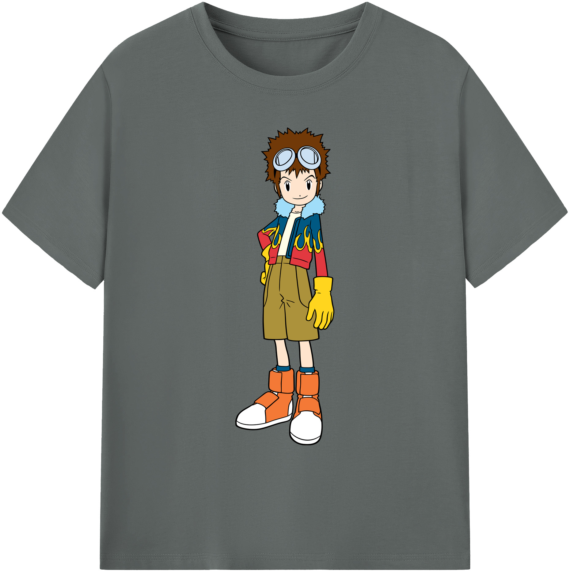 （画像用） Digimon デジタルモンスター/デジモン 綿100％ メンズ半袖Tシャツ｜肌触りやわらか＆通気性